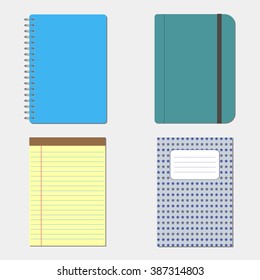 Set notebook icon isolated. Vector illustration