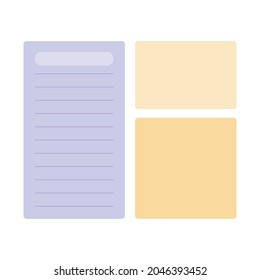 Set of notebook memo pad deisgns for planners and bulette journals.