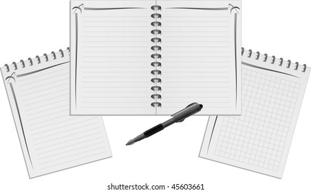 set of notebooks. vector illustration