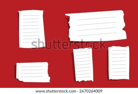 Set of Notepaper illustration design