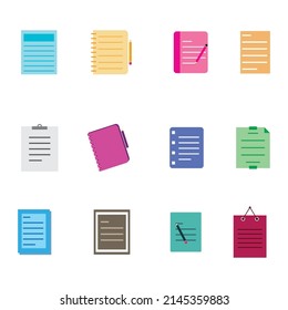 Set of notes book  logo vector design
