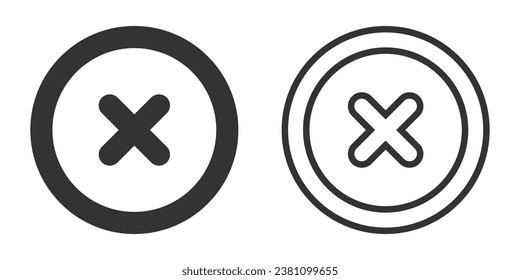 set of Nothing vector icon. Flat Nothing pictogram is isolated on a white background