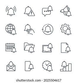 set of Notification elements symbol template for graphic and web design collection logo vector illustration