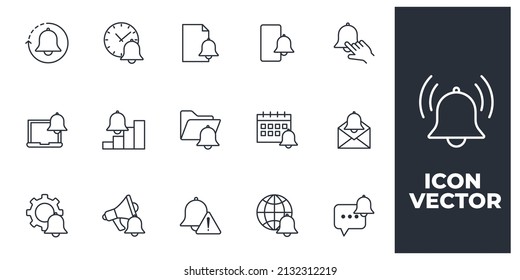 set of Notification elements symbol template for graphic and web design collection logo vector illustration