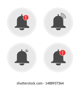 Set of notification icon. Vector illustration.
