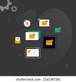 Set of notification icons, chat, correspondence, messenger, message, letter. Speech bubble vector icon for apps and websites
