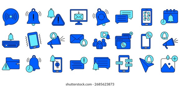 Set of Notification Icons or symbols Vector fully editable file.
