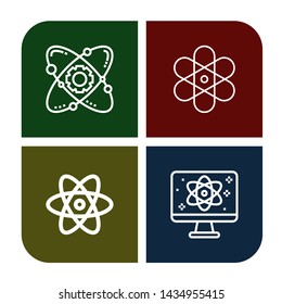 Set of nucleus icons such as Atom, Quantum , nucleus