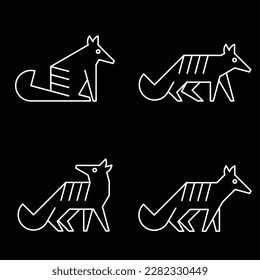 Set of Numbat Logo. Icon design. Template elements