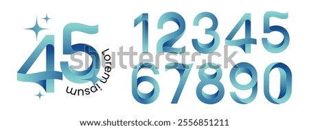Set number 0 to 9 for template design