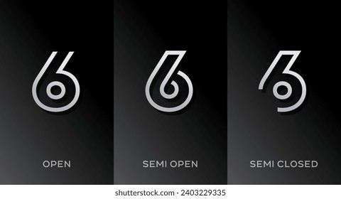 Conjunto de elementos de plantilla de diseño de iconos del logotipo número 6