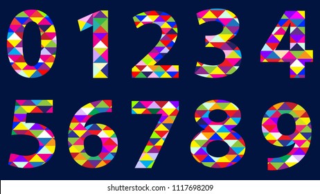 Set number Colorful, Flashy