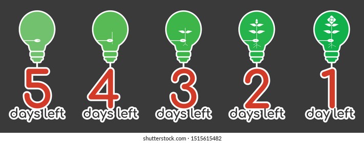 set of number days left countdown, can be use for promotion, sale, landing page, template, ui, web, mobile app, poster, banner, flyer, vector template