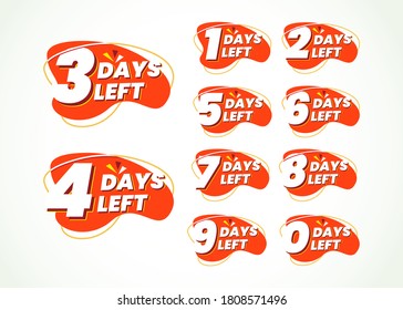 Set of number days left for promotional banner