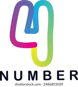 set number, gradient color 3d numbers. Symbol set. Vector illustration