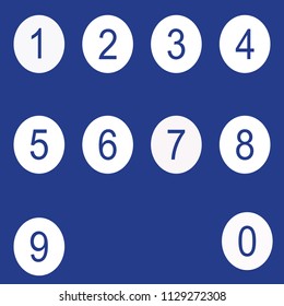 Set Number icon.Vector
