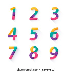 Signs symbols polygon number set stock vector royalty free 389409871