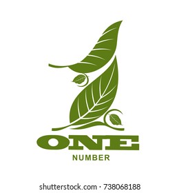 Set of number one logo templates. Two colors graphic number one logo templates, corporate identity. , vector illustrations isolated on white background.