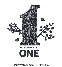 Set of number one logo templates. Two colors graphic number one logo templates, corporate identity. , vector illustrations isolated on white background.