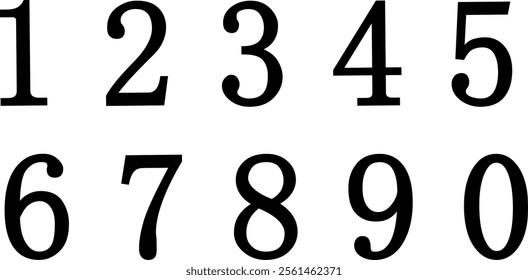 Set of number pointer vector icons, Set icon number bullet points from one to nine
