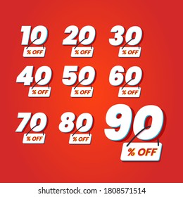 Set Number Special Discount Sign Template