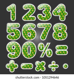 set of number and symbol