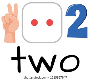 Set of number two illustration