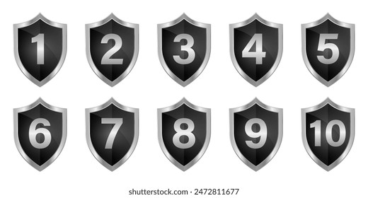 Menge der Nummer. Vektorillustration isoliert auf weißem Hintergrund. 