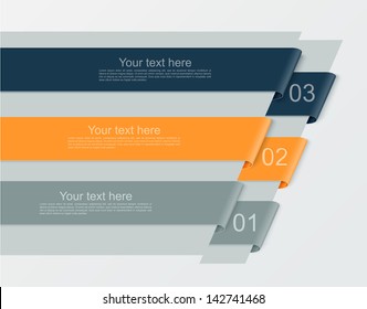 Set of numbered banners