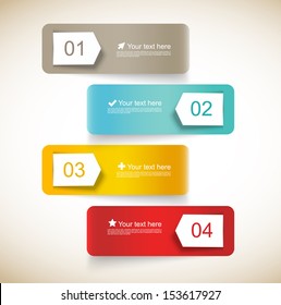 Set of numbered banners. Infographic design