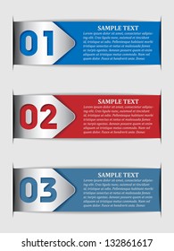 set of numbered labels/ labels with arrows
