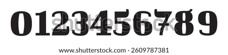 Set of numbers, colors textured numbers. Numbers 1, 2, 3, 4, 5, 6, 7, 8, 9, 0. Stylish hand abstract design numbers set. Bold style and eps vector format. Dirty texture vector. Rough brush strokes.
