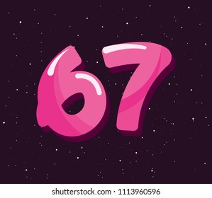 set numbers comic style