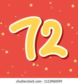 set numbers comic style