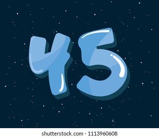 set numbers comic style