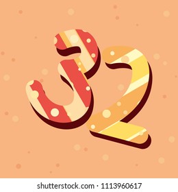 set numbers comic style