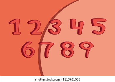set numbers comic style