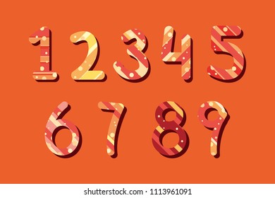 set numbers comic style