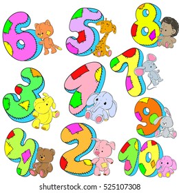 Set of numbers for congratulations. Date of Birth. Happy Birthday. Vector