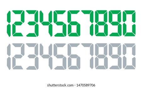 set of numbers isolated on white