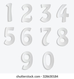 Set of numbers isolated on white background.The numbers for your design