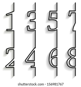 Set of numbers with long shadow