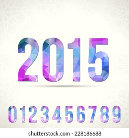 Set of numbers for new year, design elements. Vector illustration