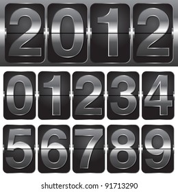 Set of Numbers on Mechanical Timetable (EPS 10 File Version)