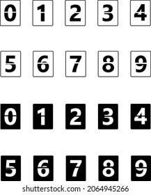 A set of numbers for stickers, calendar, diary, notebook, banner, flyers. Time, date, day, month, year.