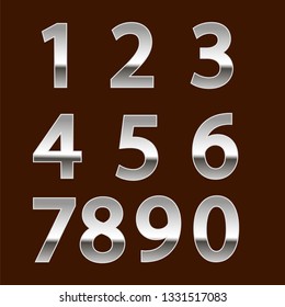 Set of numbers in the style of metal.