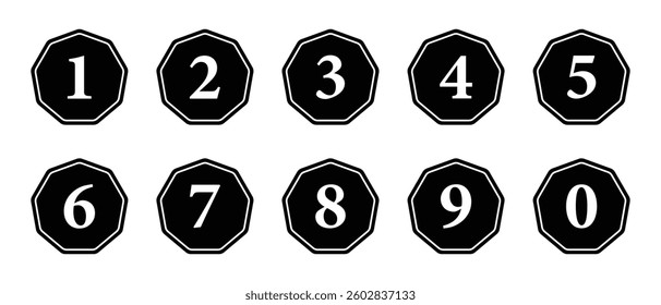 set of numbers and symbols icon. vector illustration.