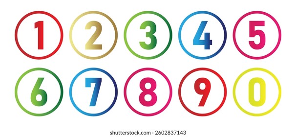 set of numbers and symbols icon. vector illustration.