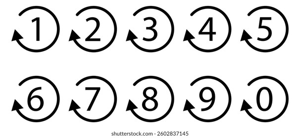 set of numbers and symbols icon. vector illustration.