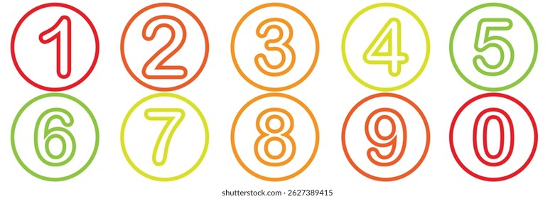 set of numbers and symbols icon. vector illustration.,eps10